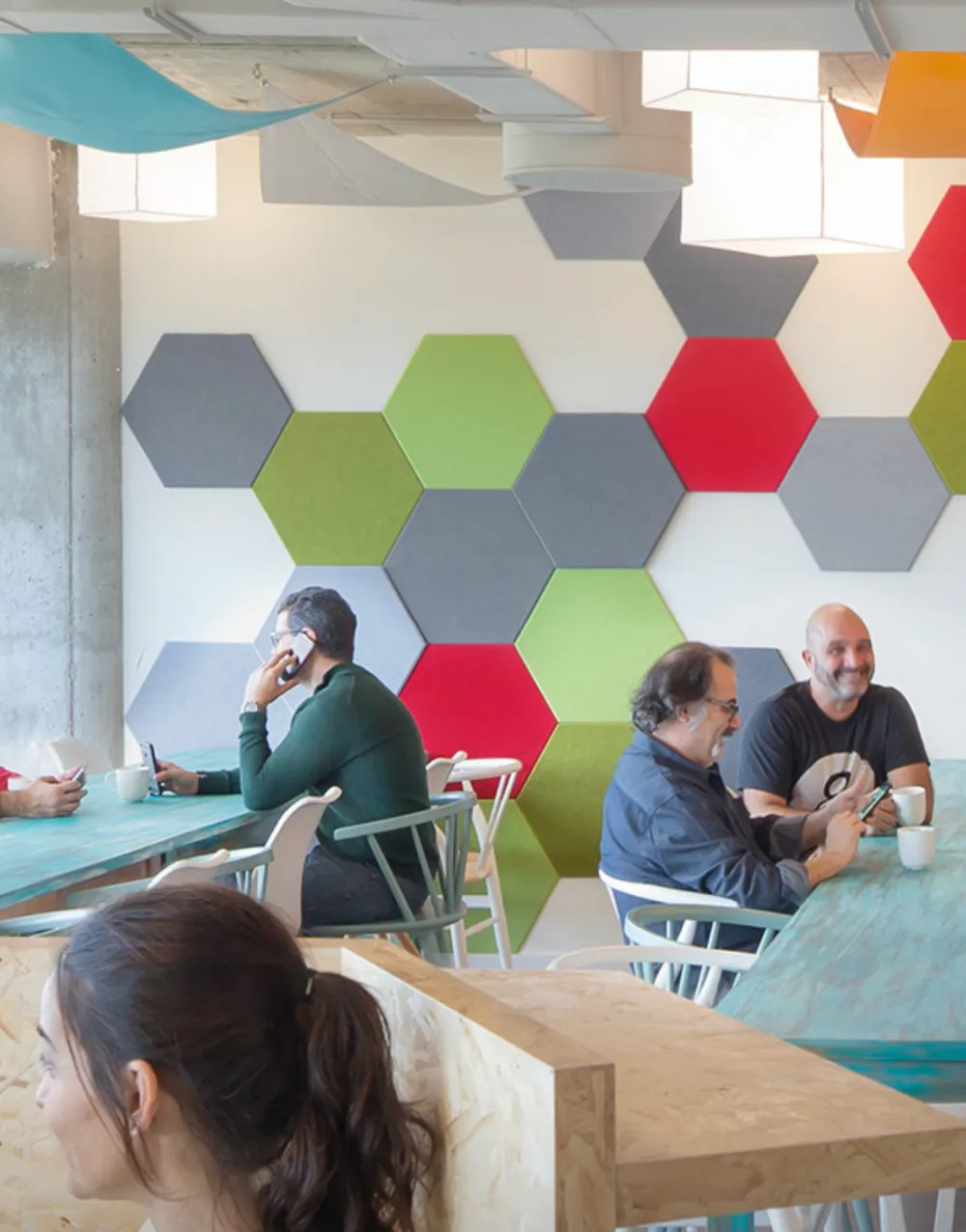 akustični panel ecopanel mozaik šestkotni vzorec