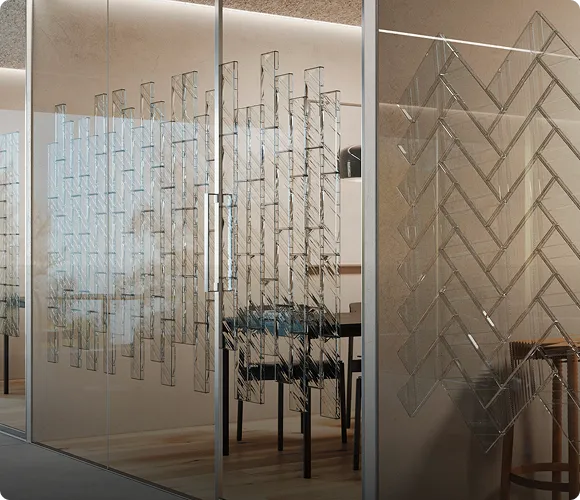 transparentna akustična rešitev za steklo block